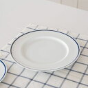 ダイアセラム レトロライン インディゴブルー ワイドリム24cm 日本製 美濃焼 洋食器 丸皿 丸プレート B級品 B品 訳あり品