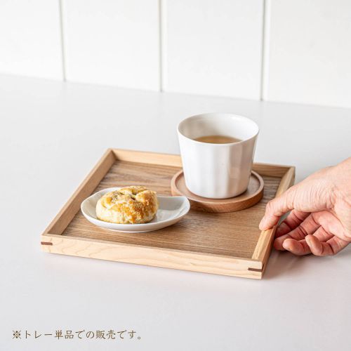 木製ノンスリップマルチトレイ(正角)21cm クリアー 中国製 和食器