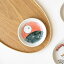ゆるっと！花札豆皿 ススキとUFO 日本製 美濃焼 和食器 丸皿 丸プレート