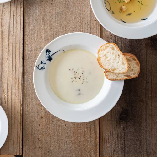 水中たんけん 釣り 21cmリムパスタ&スープ 日本製 美濃焼 洋食器 ボウル 鉢