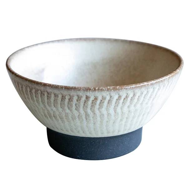 アワサカ マイボウル クリームカンナ 茶碗 12cm 日本製 和食器 ごはん茶わん ご飯茶わん ご飯茶碗 ライスボウル