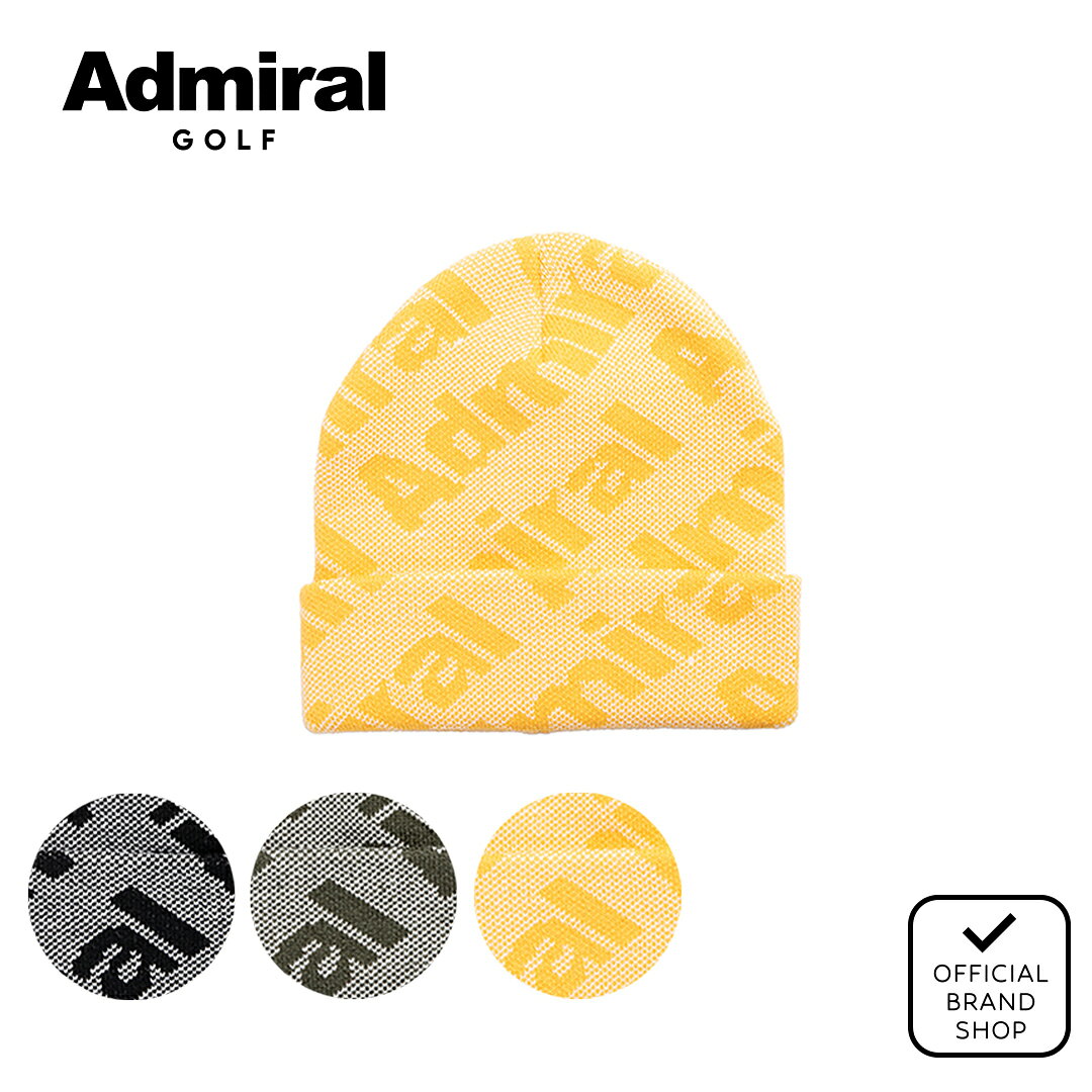 【正規販売店】[Admiral GOLF] ジャガードロゴビーニー ニット帽 帽子 ユニセック...