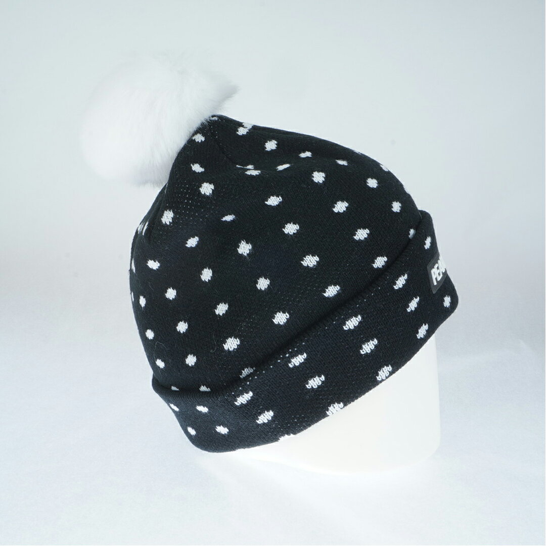 【正規販売店】[PEARLY GATES] フェイクファー梵天付きミニドットニットワッチ (LADIES) ニット帽 帽子 レディース ゴルフ パーリーゲイツ 053-5287038 PAMG5A7F ヤマニゴルフ