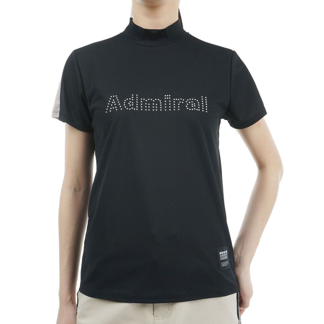 【40%OFF】【正規販売店】[Admiral GOLF] メタルロゴ モックシャツ ゴルフウェア Tシャツ レディース ゴルフ シャツ 吸水速乾 通気性 涼しい 速乾 清涼感 スポーティー ハイネック 半袖 春夏 アドミラル ゴルフ ADLA412 ヤマニゴルフ