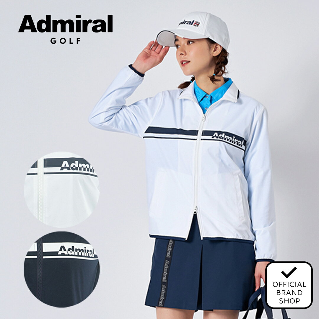 【正規販売店】[Admiral GOLF] ロゴライン ウィンドジャケット ゴルフウェア ジャケット ...