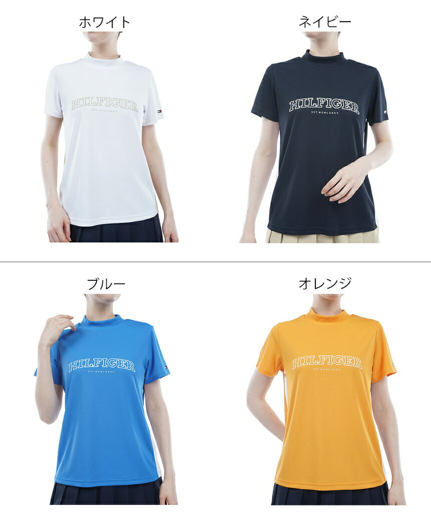 【40%OFF】【正規販売店】[Tommy Hilfiger Golf] アーチロゴ 半袖モックシャツ ゴルフウェア Tシャツ レディース ゴルフ シャツ 吸水速乾 通気性 涼しい 速乾 清涼感 UVカット 紫外線 日よけ 日焼け防止 抗菌防臭 トミー ヒルフィガー ゴルフ THLA401 ヤマニゴルフ
