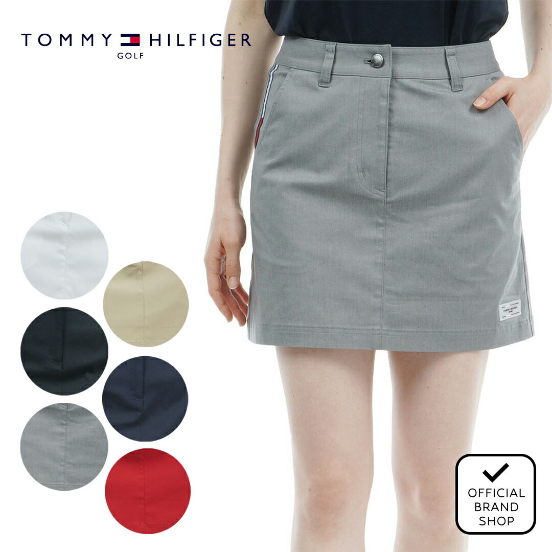 【正規販売店】[TOMMY HILFIGER GOLF] ツイル ベーシックスカート ゴルフウェア スカート レディース ゴルフ ウェア ストレッチ ハイテンション ウエストゴム 春夏 定番 トミー ヒルフィガー ゴルフ THLA425 ヤマニゴルフ