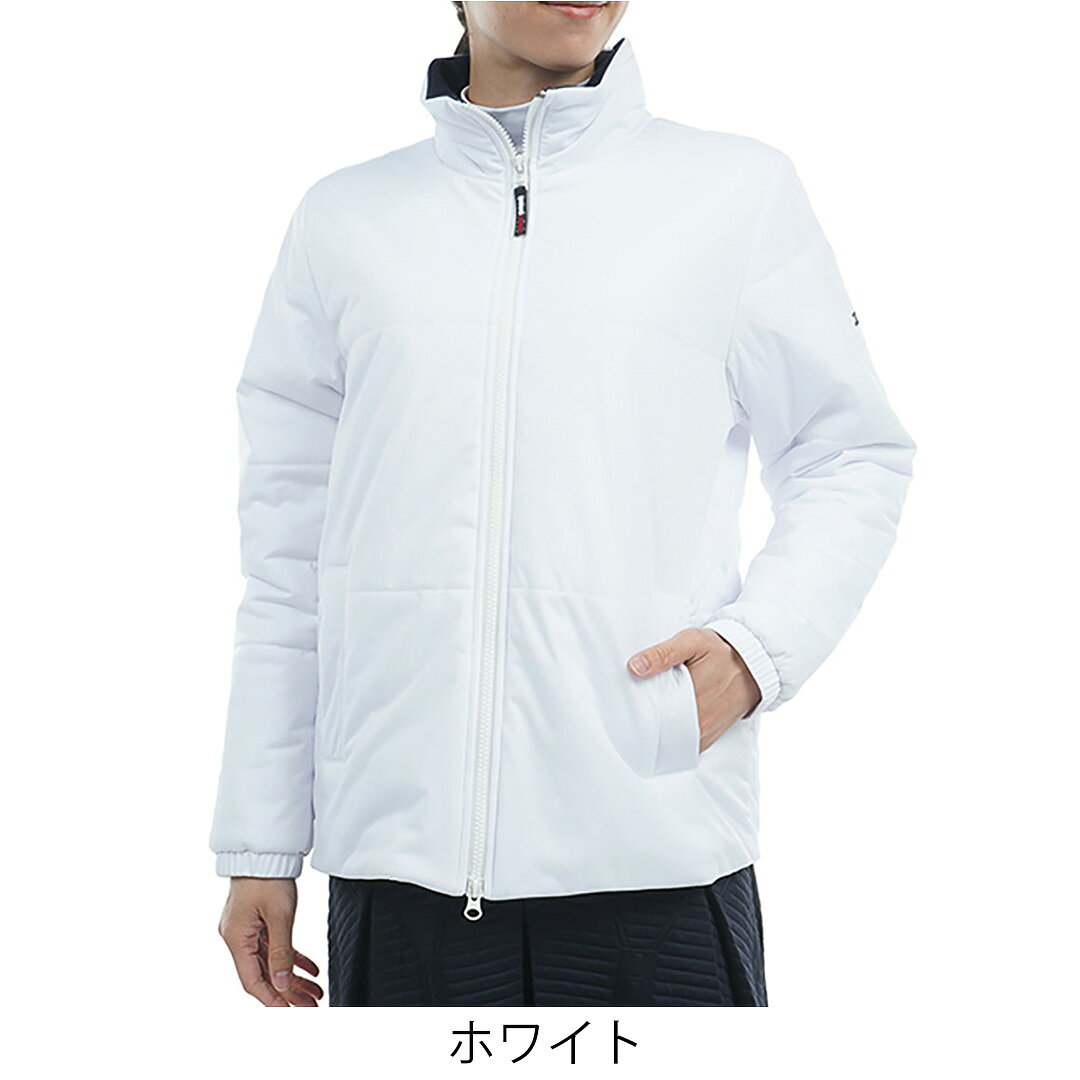 【30%OFF】【正規販売店】[Tommy Hilfiger Golf] コーティングニット　パテッドジャケット ゴルフウェア ジャケット レディース ゴルフ ウェア アウター 防風 防寒 ストレッチ ハイテンション スポーティー シンプル トミー・ヒルフィガー THLA484 ヤマニゴルフ
