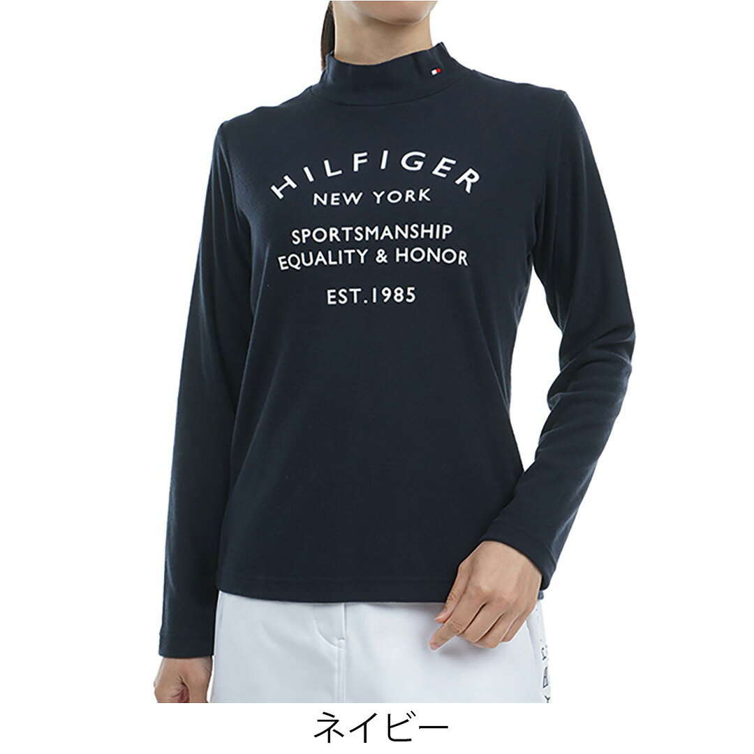 【30%OFF】【正規販売店】[Tommy Hilfiger Golf] ア-チロゴ　LSモックシャツ ゴルフウェア Tシャツ レディース ゴルフ シャツ 保温性 暖かい 防寒 ハイネック 秋冬 軽くて暖かい 合わせやすい トミー・ヒルフィガー THLA486 ヤマニゴルフ