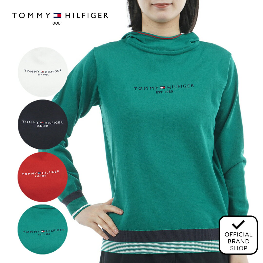 【正規販売店】[Tommy Hilfiger Golf] フロントロゴ フーディーニット ゴルフウェア セーター ニット レディース ゴルフ ウェア おしゃれ 長袖 秋冬 トミー ヒルフィガー ゴルフ THLA564 ヤマニゴルフ