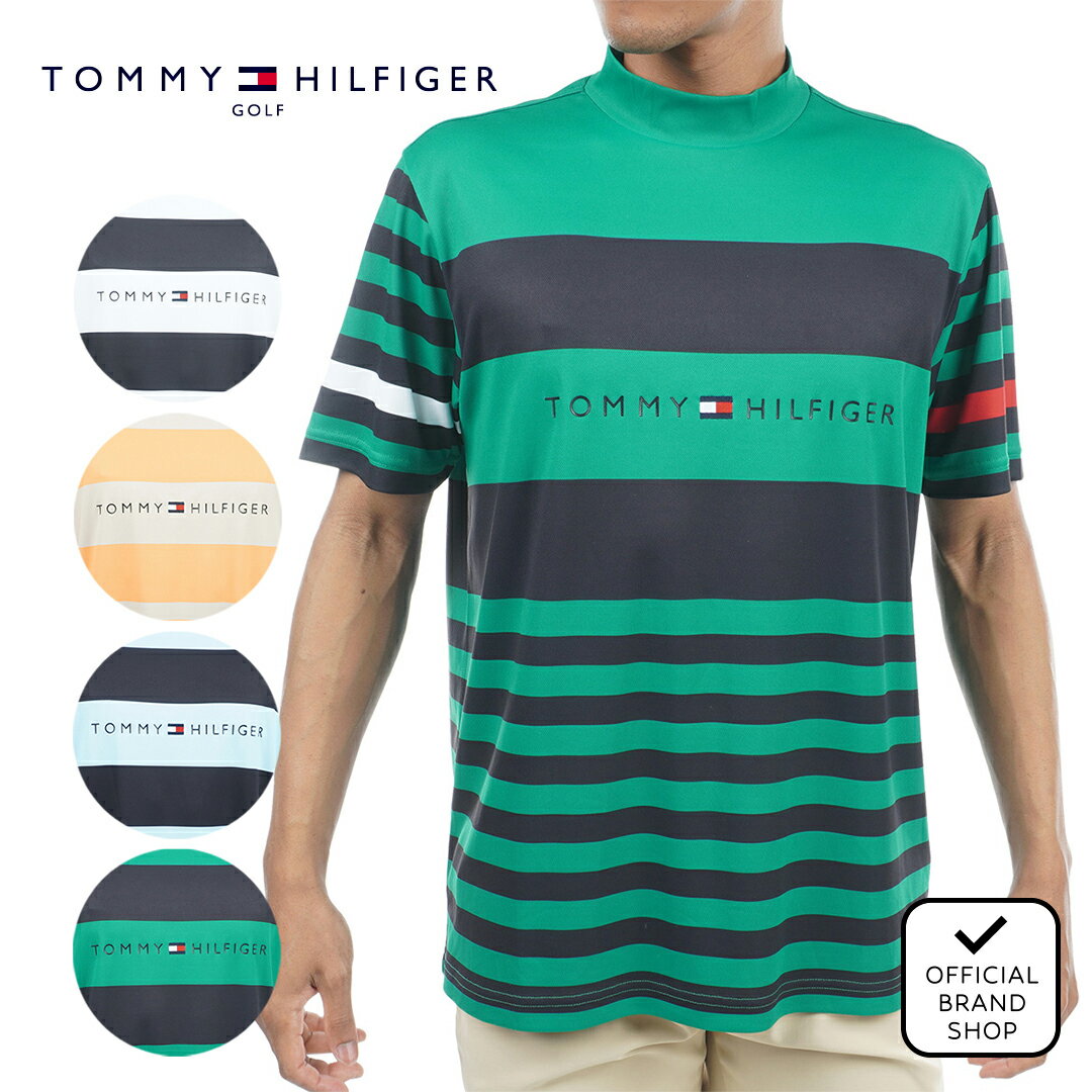 【50%OFF 半額】【正規販売店】[TOMMY HILFIGER GOLF]メンズ ランダムボーダー モックネックシャツ トミー ヒルフィガー ゴルフ