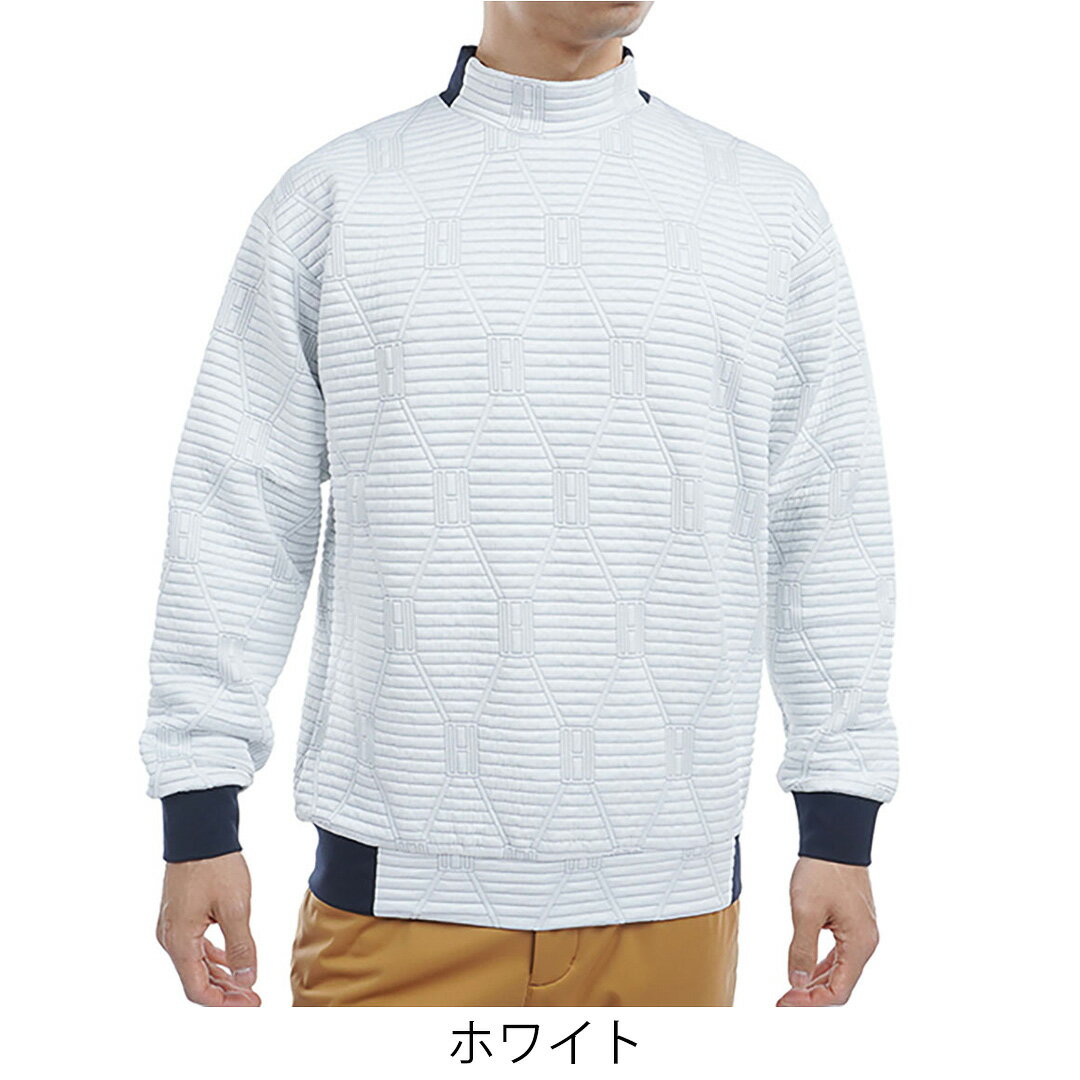 【30%OFF】【正規販売店】[Tommy Hilfiger Golf] ジャカードキルト　モックネックスウェット ゴルフウェア トレーナー パーカー メンズ ゴルフ ウェア アウター スポーティー 長袖 秋冬 軽くて暖かい トミー・ヒルフィガー THMA477 ヤマニゴルフ