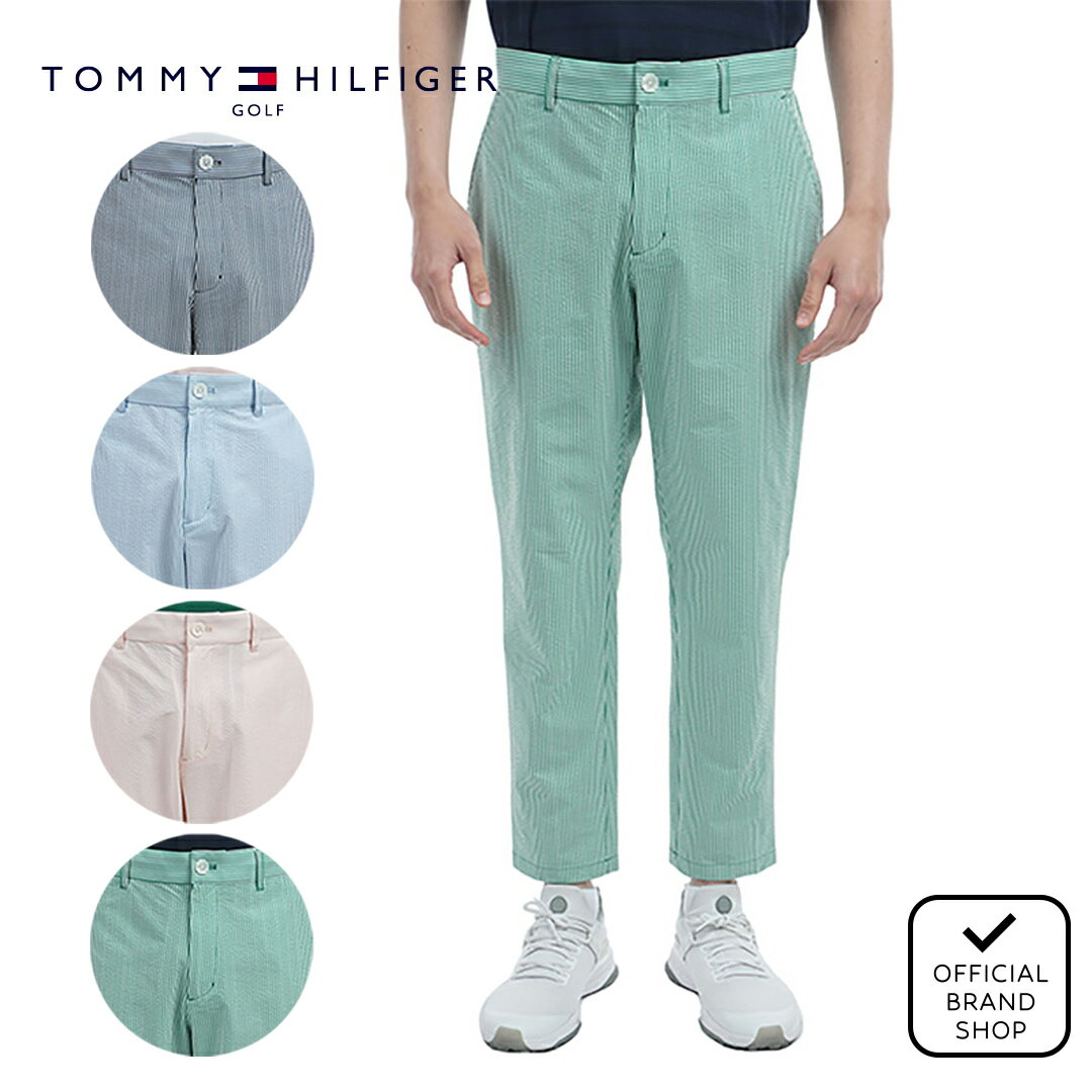 【30%OFF】【正規販売店】[Tommy Hilfiger Golf] サッカーストライプ イージーパンツ ゴルフウェア パンツ ボトムス メンズ ゴルフ ウェア ストレッチ ハイテンション おしゃれ 長ズボン 春夏 トミー・ヒルフィガー THMA521 ヤマニゴルフ