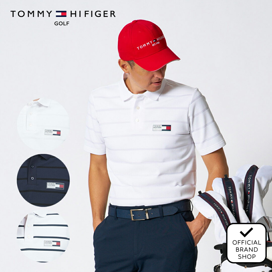樂天商城 - 【正規販売店】[Tommy Hilfiger Golf] メッシュボーダー 半袖ポロシャツ ゴルフウェア ポロシャツ メンズ ゴルフ シャツ UVカット 紫外線 涼しい 日よけ 日焼け防止 おしゃれ 半袖 春夏 トミー ヒルフィガー ゴルフ THMA621 ヤマニゴルフ