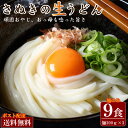 送料無料 ポッキリ 頑固父さんが唸る讃岐生うどん9食セット・