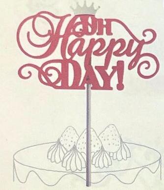 記念日　ケーキ飾り　ケーキトッパー　HAPPY　DAY　ピンク【10個入】　ABP-0181【同梱不可】■沖縄離島送料実費■