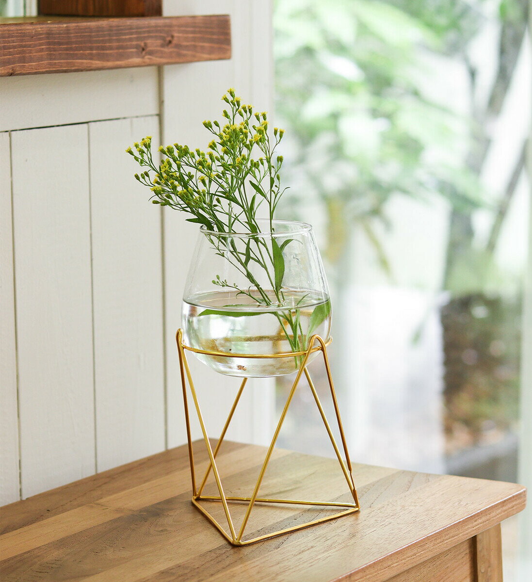 スタンドガラスベース 【Sサイズ 】インブルーム　フラワーベース　花瓶　雑貨　おしゃれ　インテリア　かわいい　韓国インテリアのサムネイル