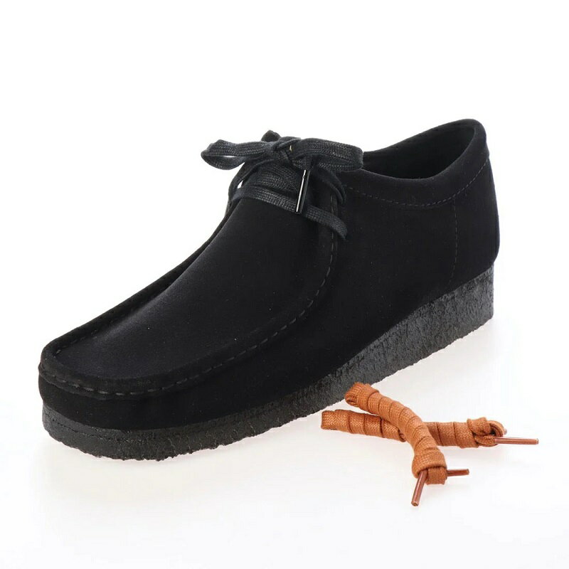 【送料無料】【定番モデル】Clarks C/O クラークスシューズ ワラビー W Wallabee Black Suede 26155522 レディースシューズ ブラック スウェード