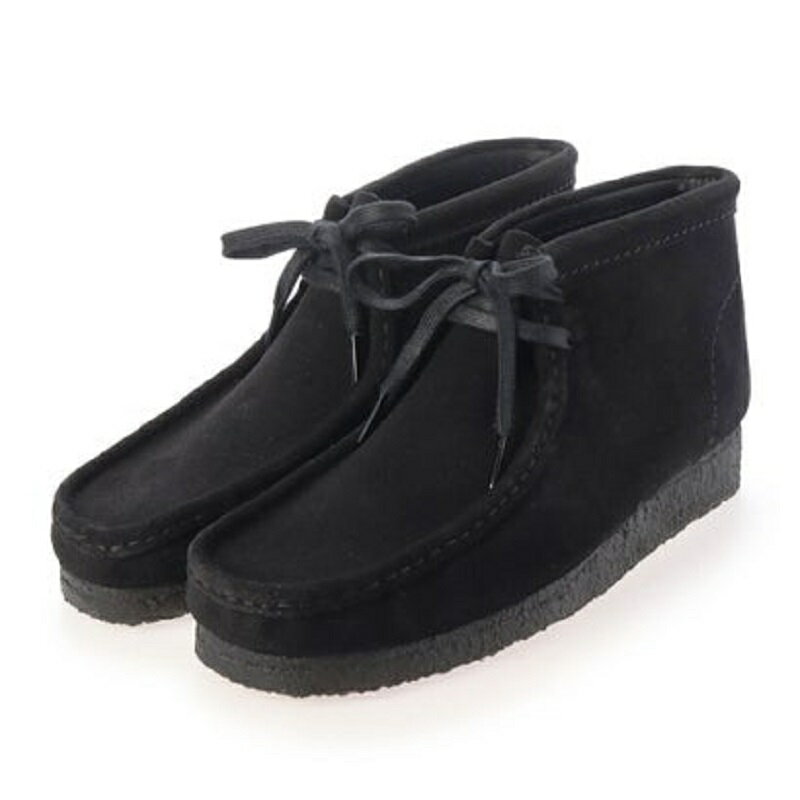 クラークス 【送料無料】【定番モデル】Clarks C/O クラークスシューズ ワラビー ブーツ W Wallabee Boot Black Suede 26155521 レディースシューズ ブラック スウェード