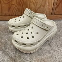 crocs 23SS クロックス サンダル メガ クラッシュ クロッグ CLASSIC MEGA CRUSH CLOG Bone 207988-2Y2 レディースサンダル ボーン