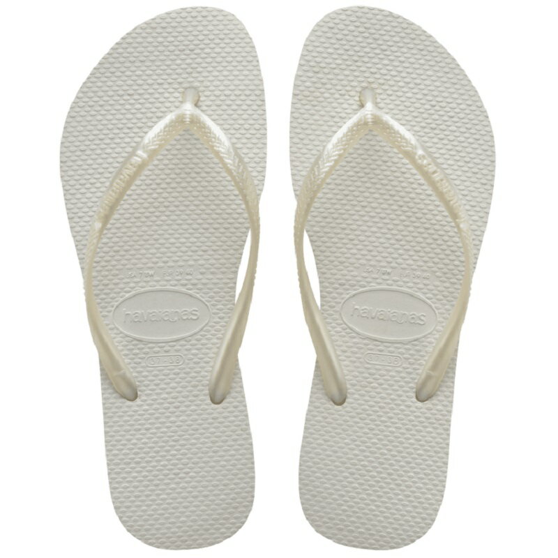 ハワイアナス 【ビーチサンダル】【スリム】havaianas C/O ハワイアナス スリム Slim White 4000030-0001 レディースサンダル ホワイト