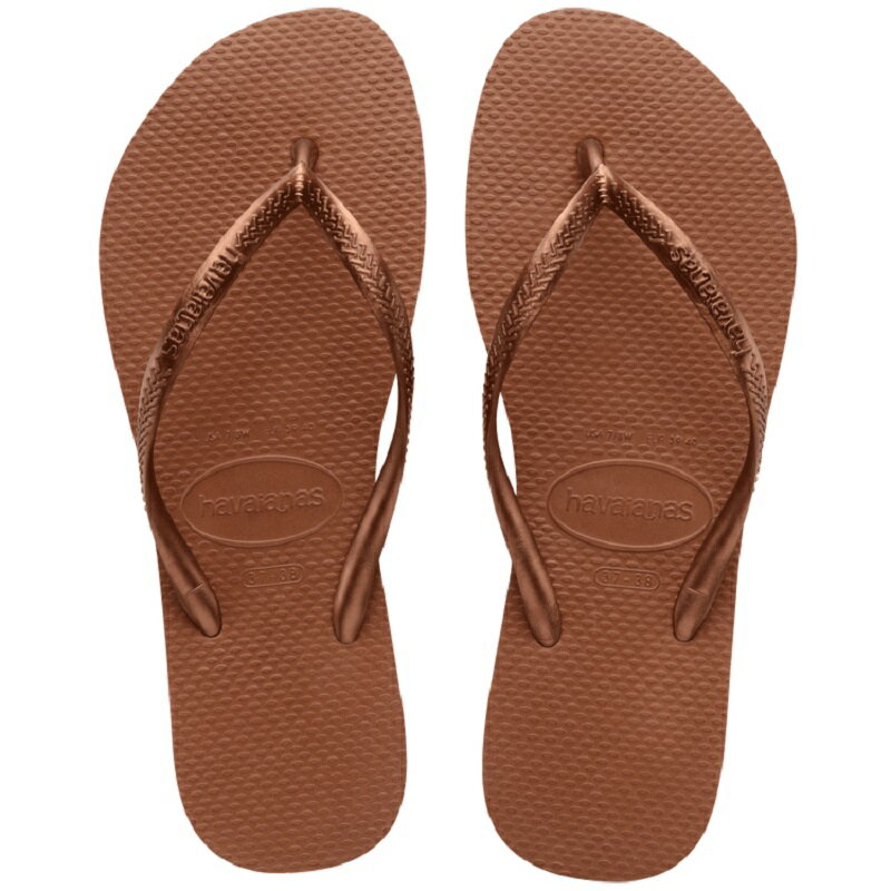 ハワイアナス 【ビーチサンダル】【スリム】havaianas C/O ハワイアナス スリム Slim Rust/Metallic Copper 4000030-9385 レディースサンダル ラスト/メタリックコッパー