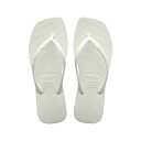 ハワイアナス 【ビーチサンダル】【スクエアトゥ】havaianas 23SS ハワイアナス スリム スクエア Slim Square White 4148301-0001 レディースサンダル ホワイト