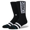 【定番モデル】【スタンスソックス】【ロゴソックス】STANCE 21 スタンス ファッション オージー OG M556D17OGG-BLK メンズ レディースアパレル ブラック/ホワイト ライフスタイル