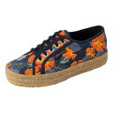 【送料無料】【エスパドリーユ】【厚底スニーカー】SUPERGA 24SS スペルガ 2730 ROPE HIBISCUS FLOWER PR 4S6131XW-AEO レディーススニーカー BLUE NAVY-ORANGE HIBISCUS