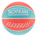 【タチカラ/7号球/フラッシュボール/バスケットボール/アウトドア用】TACHIKARA BASKETBLL FLASHBALL SB7-2033 ライトアクア/ホットレッド