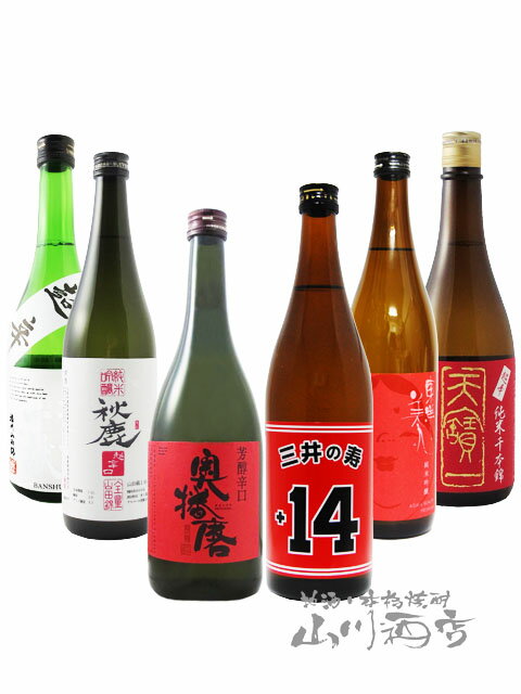 人気の日本酒 大辛口 飲み比べ 720ml 6本セット 【6636】【 日本酒 】【 送料無料 】