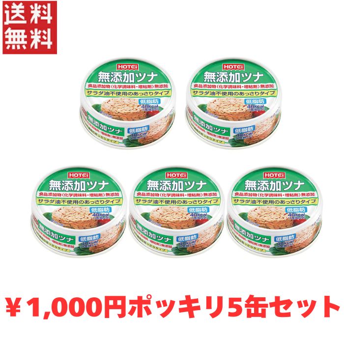 ホテイフーズ ホテイ 無添加ツナ 5缶アソートセット 非常食 保存食 備蓄 送料無料 宇宙食 買い回り ポイント消化 送料無料 週変わりクーポン配布!! 1,0...