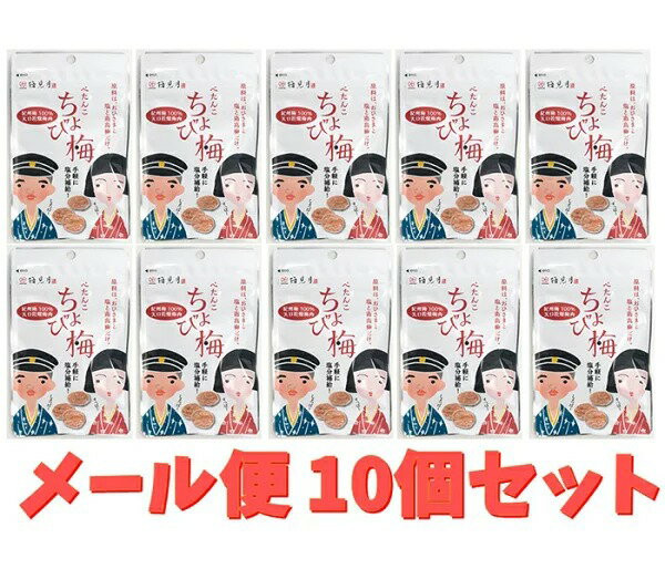 マルヤマ食品 ぺたんこちょび梅 8g 紀州梅100％使用 天日乾燥梅肉 10袋