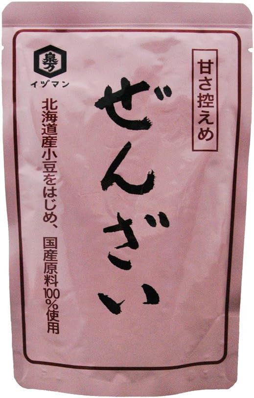 北海道産小豆を茹で、国産てん菜糖と国産食塩で甘さ控えめに仕上げました。 小豆をほどよく煮くずしとろみをつけたぜんざいです。 冷やしても温めても美味しくお召し上がりいただけます。 使用方法 そのままでもお召し上がりいただけますが、温める場合は袋（レトルトパウチ）の封を切らずに熱湯に入れ、 3～5分間沸騰させます。電子レンジご使用の際は、必ず他の容器に移し替えラップをかけて温めてください。 ラップを取る際には熱くなった具や液がはねることがありますのでご注意ください。 夏はクリームぜんざいや白玉・かき氷、冬は焼いた餅や栗の甘露煮などを添えてお召し上がりください。 ●商品開封後は冷蔵庫（10℃以下）に保存して翌々日までにお召し上がりください。 ●この商品はレトルトパウチ食品です。