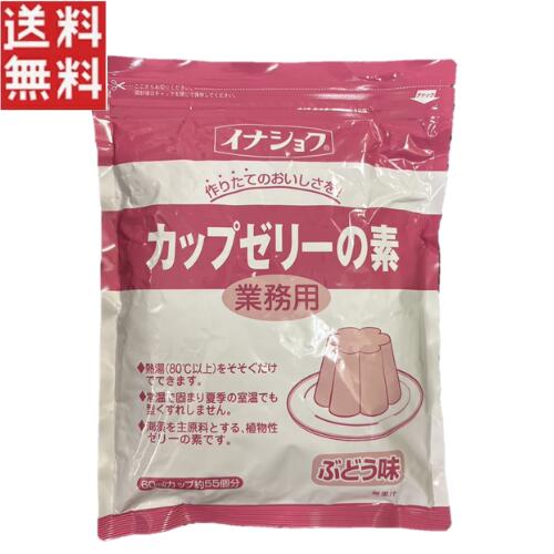 伊那食品 カップゼリーの素 ぶどう味 600g 業務用 チャック付き 粉末