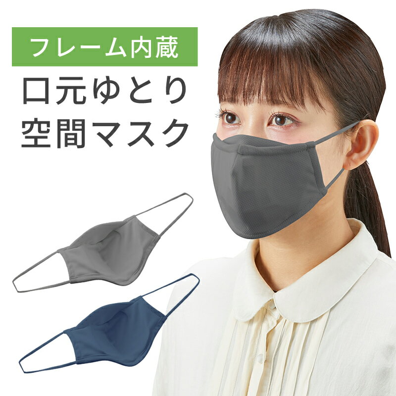 【メール便なら送料無料】 フレーム内蔵 口元ゆとり空間マスク