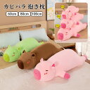 【送料無料】カピバラ 抱き枕 ぬいぐるみ クッション 添い寝枕 抱きまくら リアル ロングクッション 60cm/80cm/100cm 長い 寝添い 横向き寝 背当たれ グリーン 女性用 ふわふわ 毛が抜けない 柔らかい 大きい ギフト プレゼント ベッドルーム ねむねむ 子供 癒し 昼寝 3色(3)