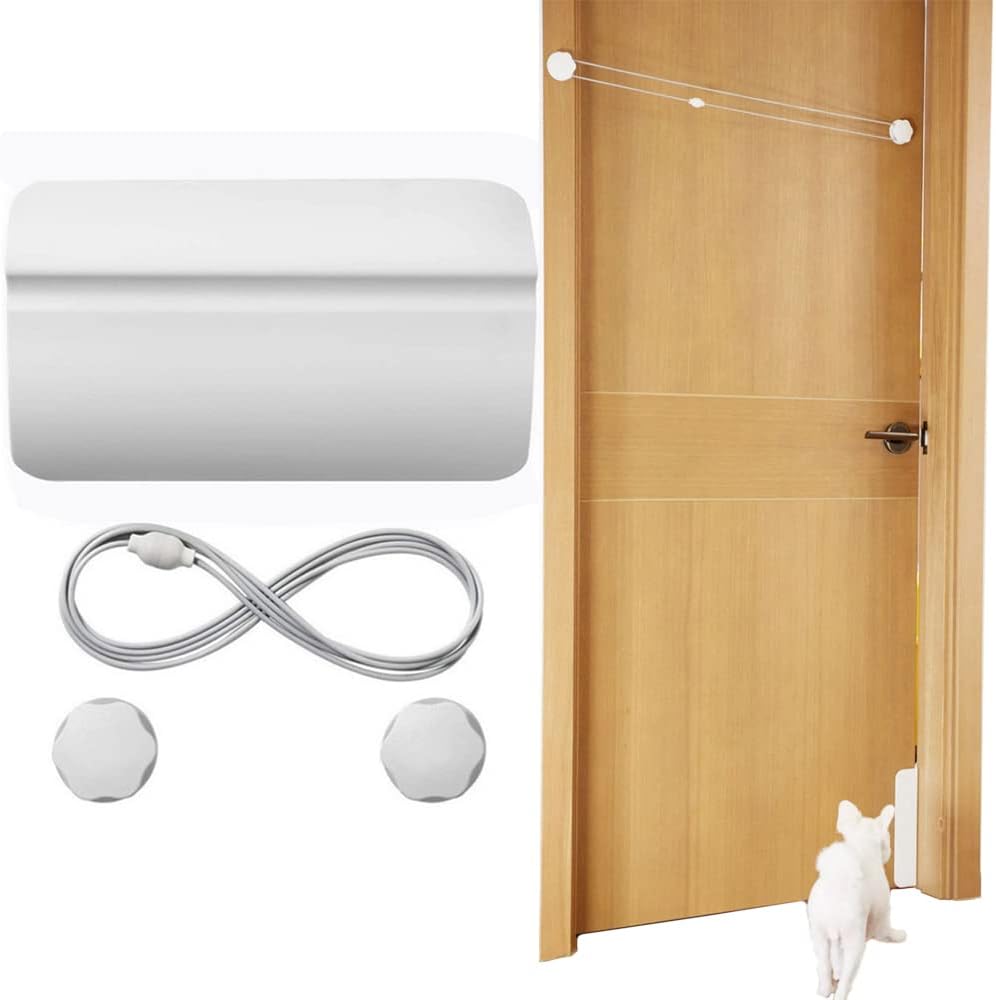 【6%OFFクーポン】ペットドア 工事不要 穴あけ不要 半自動 猫出入り口 犬ドア 猫ドア 自動閉まる 猫扉 ペット用 ドア 門 賃貸設置可 取付簡単 冷暖房対...