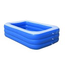 子供用プール 約210*135*60cm 家庭用 ビニールプール 暑さ対策 厚く 室内 室外 厚く 漏れ防止 水遊びに大活躍 親子遊び 3層 ブルー