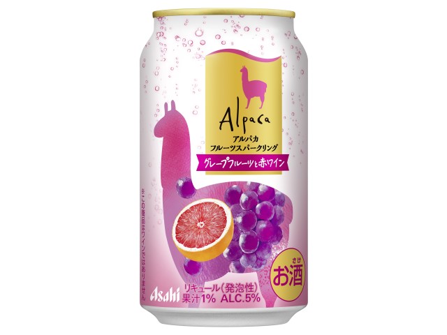 アサヒ　アルパカフルーツスパークリング　グレープフルーツと赤ワイン缶　350ml　1ケース
