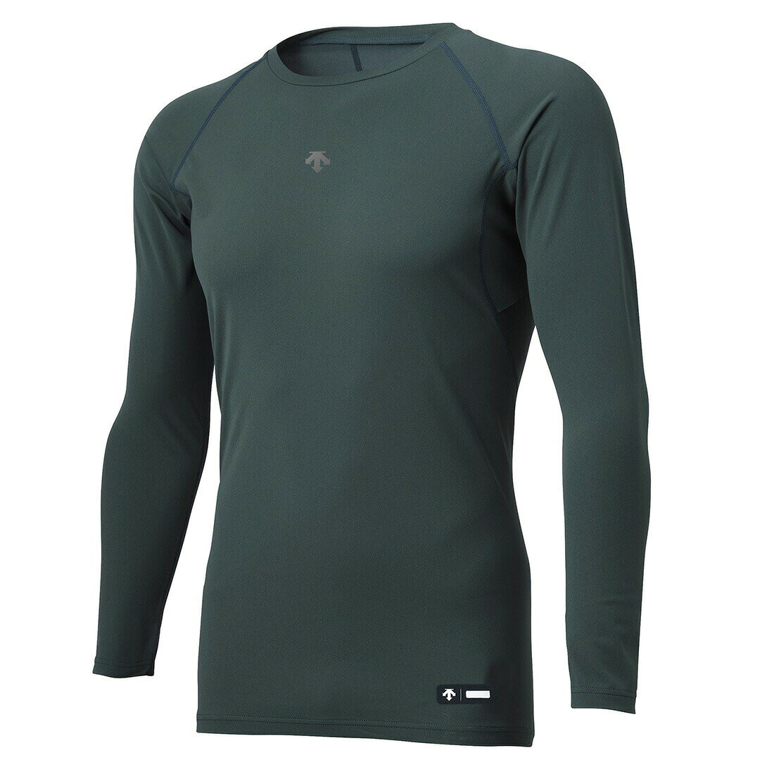 [メール便対応] デサント DESCENTE DB5SUD20M 丸首長袖アンダーシャツ グリーン 作業服 作業着 コンプレッション インナー 春夏用 メンズ