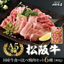 【お中元】松阪牛 国産牛 食べ比べ 焼肉セット6種 360g ギフト のし対応可 贈り物 人気 高級 A5等級 紙箱 焼肉 牛肉 人気メニュー 熨斗対応可 国産和牛 ギフト箱 山昇本店 内祝 御祝 お誕生日 出産祝 母の日 お中元 敬老の日 お歳暮 父の日