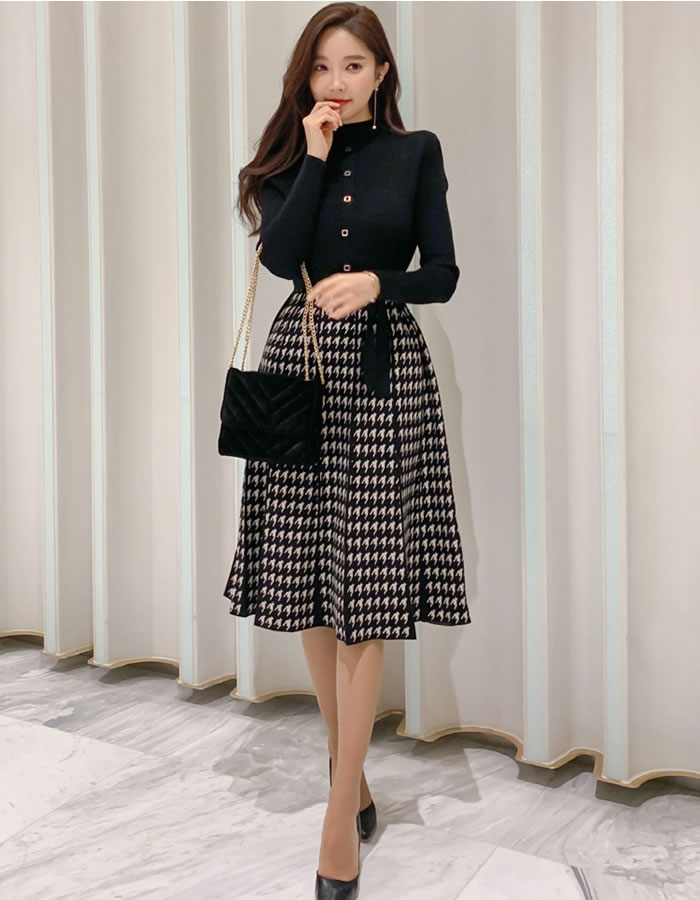 激安【赤字覚悟】新作ワンピース春 レディースワンピース 春ワンピースレディース ニットワンピース秋春 プリーツワンピース ロングワンピース 韓風 大人ワンピース きれいめワンピース Aラインワンピース チェック柄ワンピース春 可愛い 高級感 お出かけ デート 伸縮性