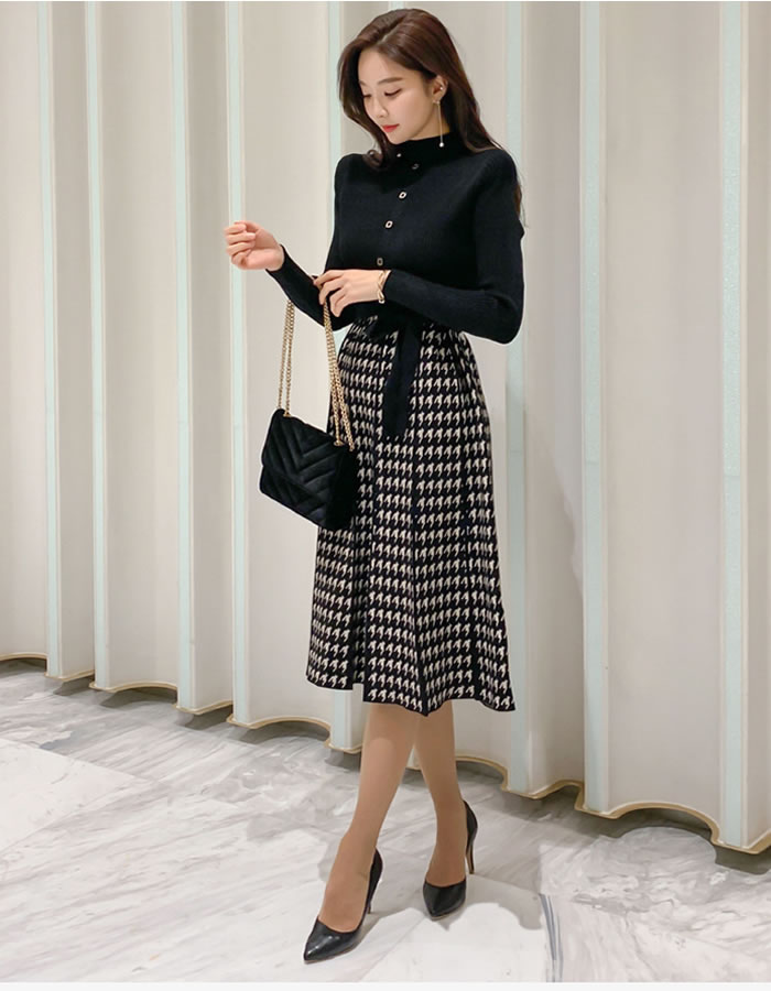 激安【赤字覚悟】新作ワンピース春 レディースワンピース 春ワンピースレディース ニットワンピース秋春 プリーツワンピース ロングワンピース 韓風 大人ワンピース きれいめワンピース Aラインワンピース チェック柄ワンピース春 可愛い 高級感 お出かけ デート 伸縮性