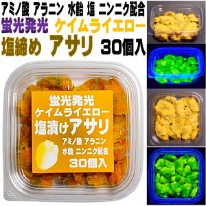 カワハギ 仕掛け アサリ 釣りエサ 刺し餌 アミノ酸甘味成分アラニン・激臭ニンニク・水飴配合 紫外線 蛍光発光 ケイムライエロー 塩締め アサリ 30個入り カワハギ アサリ 釣り餌 カワハギ 餌 カワハギ エサ あさり 釣りエサ アサリ エサ アサリ 餌 冷凍 アサリ 冷凍 あさり