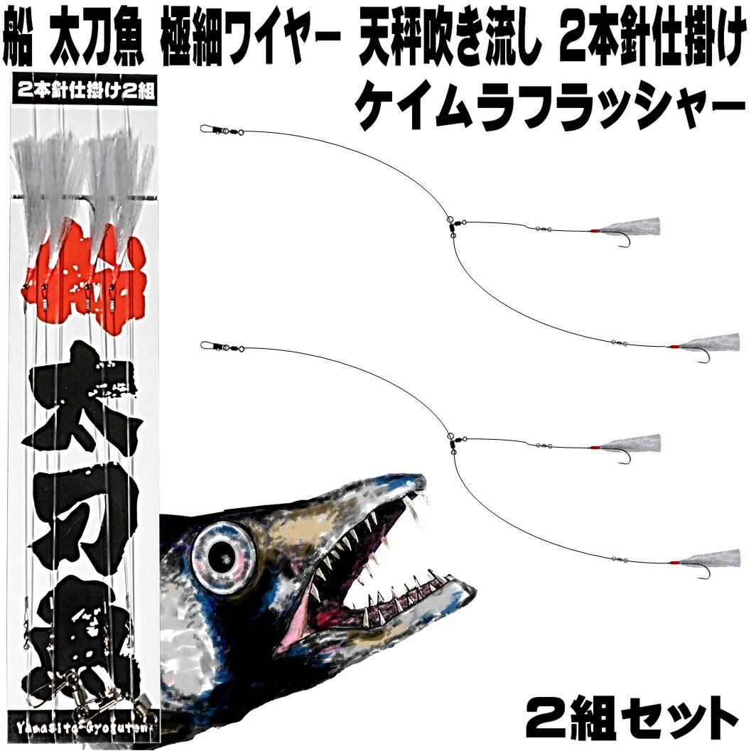 船 太刀魚 仕掛け 極細 ワイヤー ケイムラパープル 2本針 2組 太刀魚 仕掛け 船 ワイヤーハリス 釣り ワイヤー タチウオ 仕掛け 太刀魚 針 太刀魚 ワイヤー ハリス タチウオ 2本針 太刀魚 ワイ…