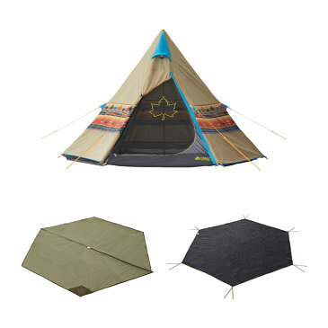 LOGOS ロゴス ナバホ Tepee 300 セット-BB 71908001 テント 4人 3人 おしゃれ 折りたたみ 簡単 設置 UVカット 紫外線 セット 撥水 防水 メッシュ 軽量 収納 ファミリー 海 山 バーベキュー アウトドア キャンプ用品 フェス 防災