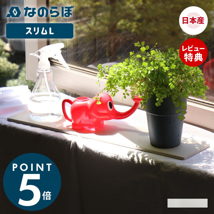 【当店限定特典付】なのらぼ ドライングプレート スリム L 省スペース 珪藻土 日本製 水切り プレート 食器 無石綿 キッチン 速乾 吸水 抗菌 消臭 ドライングボード ドライングマット 水切りマット 水切りトレー 水切りラック