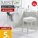 【365日出荷&当店限定特典付き】山崎実業 マグネット風呂イス SH35 マグネット&引っ掛け湯おけ L ミスト MIST 公式 セット バスチェア 風呂椅子 風呂いす 座面高35cm 洗面器 手桶 浮かせる ホワイト ブラック 1562 1725 1562