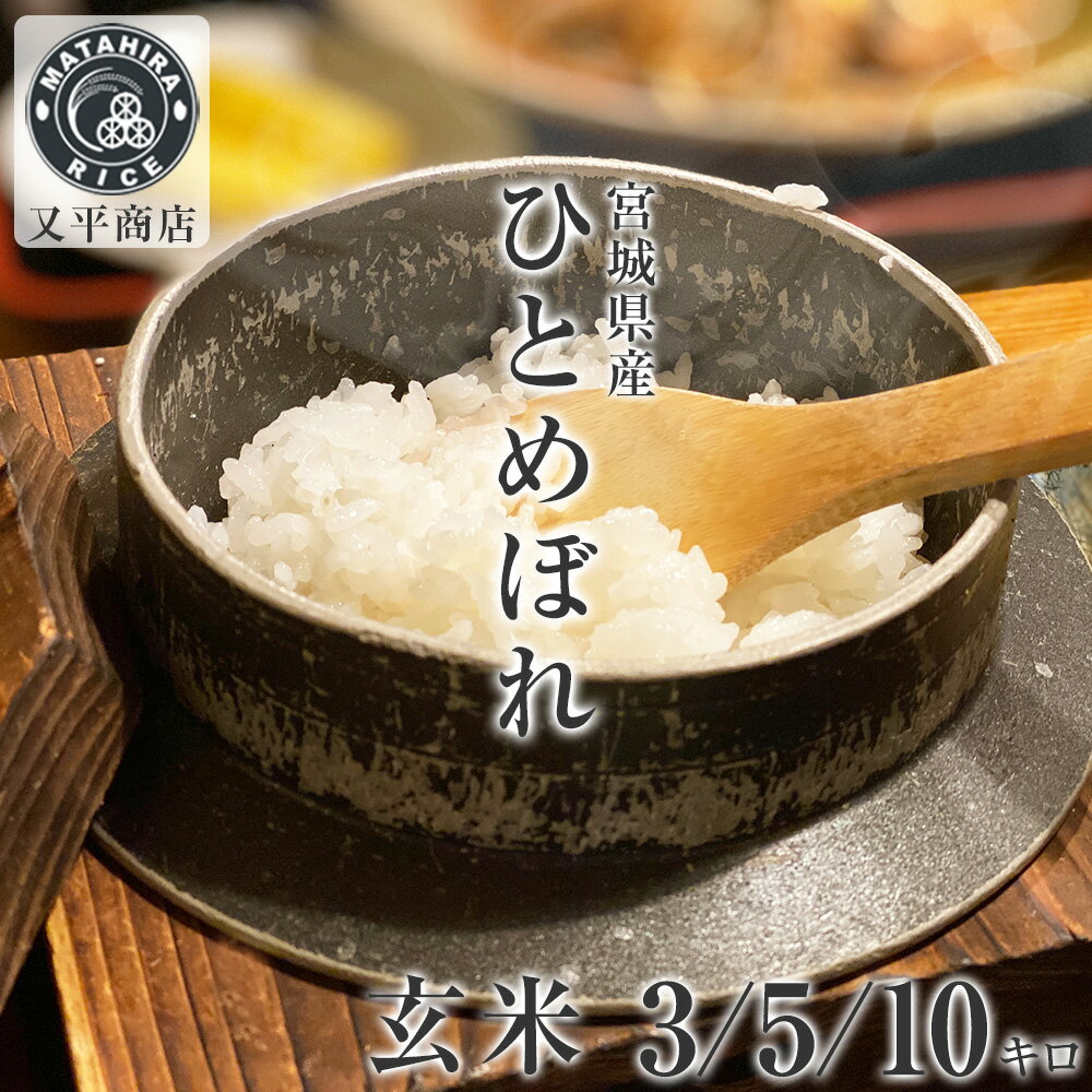 宮城産 ひとめぼれ [宮城県産]玄米 ひとめぼれ[新米 令和5年産][3kg 5kg 10kg]ヒトメボレ 米 お米 単一原料米 3キロ 5キロ 10キロ 5kg×2 送料無料